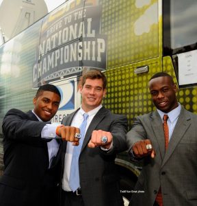 Nosa and Philip national championship ring